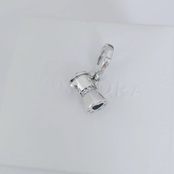 Pandora Moka Pot Dangle Charm S925 Silver with box - Picture 7 of 7